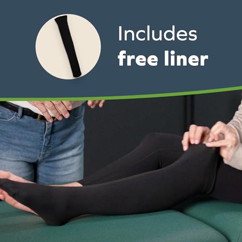 SiennaWrap Compression Leg Wrap Seamless - Designed by a Lymphedema & Lipedema Therapist - Made in USA - Includes Free Liner