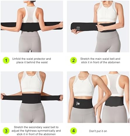 Ultra Thin Back Brace for Lower Back, Breathable Lightweight Back Brace for Women & Men, Adjustable Back Support Brace for Lower Back Pain Relief, Sciatica, Scoliosis, Herniated Disc (Black, Medium)