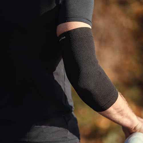 Back on Track Physio Elbow Brace 4-Way Stretch 1207 with Welltex Technology, Black, Large