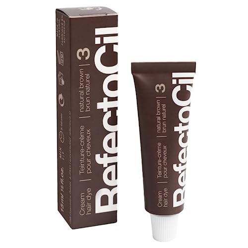 RefectoCil Hair Tinting Kit Includes Cream Hair Dye + Liquid Oxidant 3% + Mixing Brush & Mixing Dish