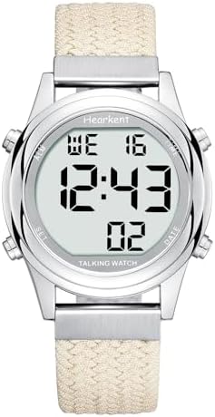 Digital Talking Watch for Ladies with American Accent Voice LCD Big Numbers Watch for Visually impaired, Elderly or Blind People