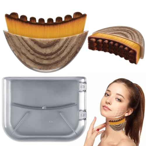 New Lymphatic Contour Face Brush,Lymphatic Drainage Massager for Chin & Neck,Ultra-Soft Bristles Suitable for All Skin Types,Portable Ergonomic Beauty Tool with Travel Case£¨1 Pcs£©