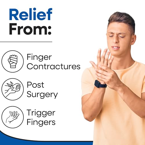 Trigger Finger Splint Finger Brace | Middle Finger Splint | Splint For Fractures, Broken Ring Finger, Arthritis, Tendonitis | Mallet Finger Splint Straightener Immobilizer | (LEFT SMALL-MEDIUM)