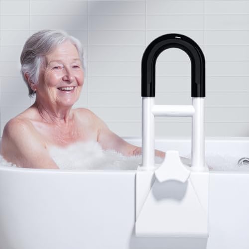 Bathtub Handle Grab Bar, Bathtub Safety Rail & Shower Grab Bars for Children and Seniors, Fits 3"–7" Tub Walls, Waterproof Non-Slip Handle and Holds 300lbs