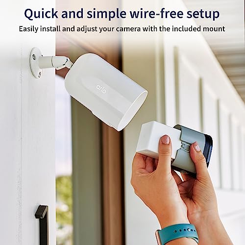 Arlo Pro 5S XL Spotlight Security Camera 2K HDR | Indoor/Outdoor | Band Wi-Fi Connects to Strongest Network | Longer Battery Life, 12X Zoom, Color Night Vision, 2-Way Audio - White, 3 Pack