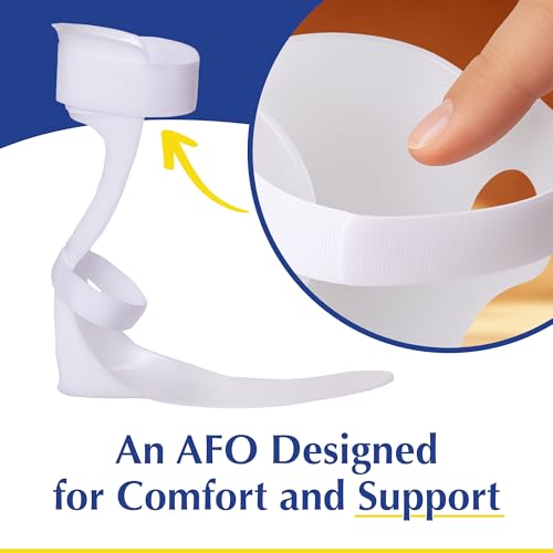 Brace Direct Semi-Rigid Leaf Spring AFO for Foot Drop - Lightweight Posterior Ankle-Foot Orthosis - Trimmable Fit (Men’s Left)