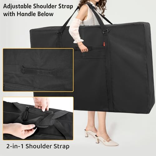 Heavy Duty Folding Chair Storage Bag - Zero Gravity Chair Cover, Extra Large Carrying Case for Beach Chair Camping Chair Folding Walker/Wheelchair