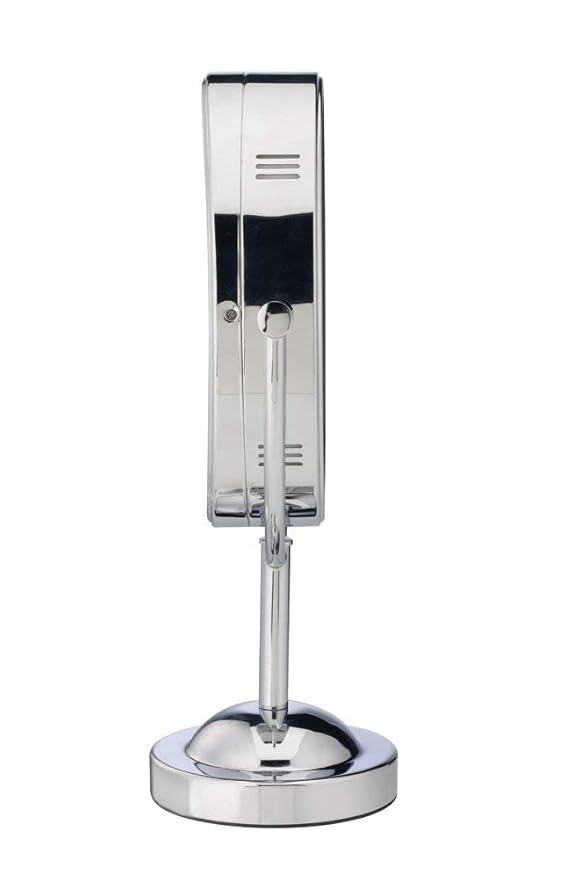 Conair Lighted Makeup Mirror, LED Vanity Mirror, 1X/7X Magnifying Mirror, Double Sided, Corded in Polished Chrome
