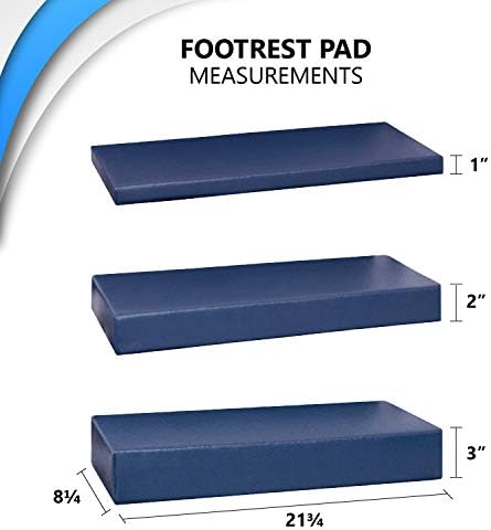 NYOrtho Wheelchair Foot-Rest Extender Elevating Pad - Leg Cushion Protector | Secures Easily with Quick-Release Strap Seat Widths 22" - 24", 3" Foot Platform - Made in USA