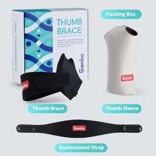 Gambo Thumb Brace, CMC Thumb Brace for Osteoarthritis Joint Pain - CMC Joint Arthritis Stabilizer for Women and Men with Enhanced Comfort (Small, Right Hand)