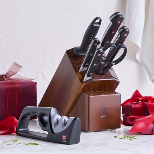 ZWILLING Pro 7-pc Knife Block Set with Bonus Sharpener