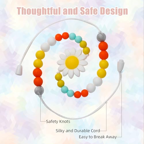 Sensory Chew Necklaces, Oral Chew Toys for ADHD Autism Anxiety, Mouth Fidgets Toys, 2 Pack- BPA Free