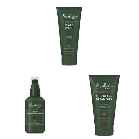 SheaMoisture Beard Wash & Conditioning Oil - Deep Clean & Refresh with Shea Butter | 6 oz Full Beard Detangler