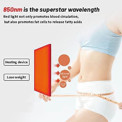 635/850nm Red Light Therapy Belt Lipo Wrap Mat Body Slim Belly Pad,Large Size, 210 Light Beads, Especially Suitable for Removing Abdominal and Thigh Fat