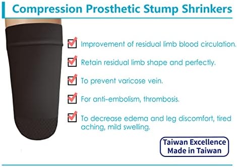 Prosthetic Stump Shrinkers–Above Knee, 35cm, Compression, Amputee Socks, 20-30, Daily use, Taiwan Excellence XL