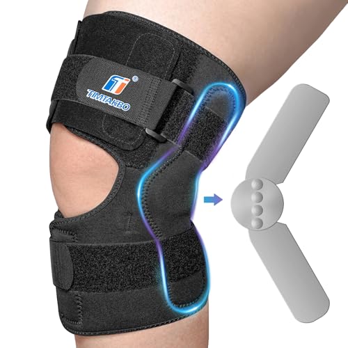 Plus Side Knee Brace for Women/Men, Hinged Knee Brace with Dual Metal Side Stabilizers, Knee Support for Knee Pain for Relieves ACL, MCL, Meniscus Tear, Arthritis, Tendon Pain, Injury Recovery