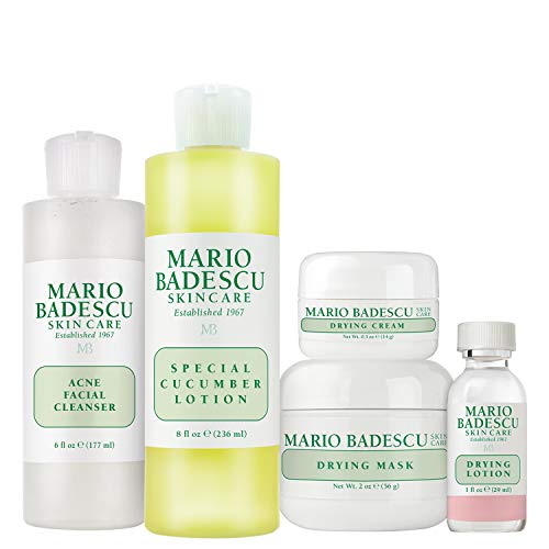Mario Badescu Acne Starter/Control/Repair Skin Care Kit for All Types of Breakouts | Facial Set Ideal for Combination or Oily Face for Healthy, Clear Complexion