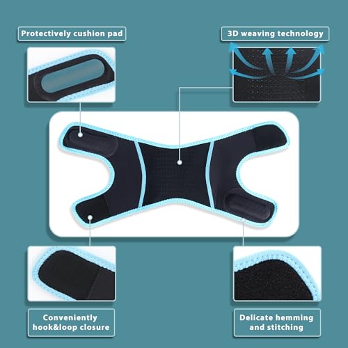 Compression Adjustable Knee Brace, Dual Patella Tendon Support Strap for Pain Relief, Arthritis, Tendonitis, ACL, Non-Slip Knee Suppport for Running, Cycling, Hiking, Soccer, Basketball,