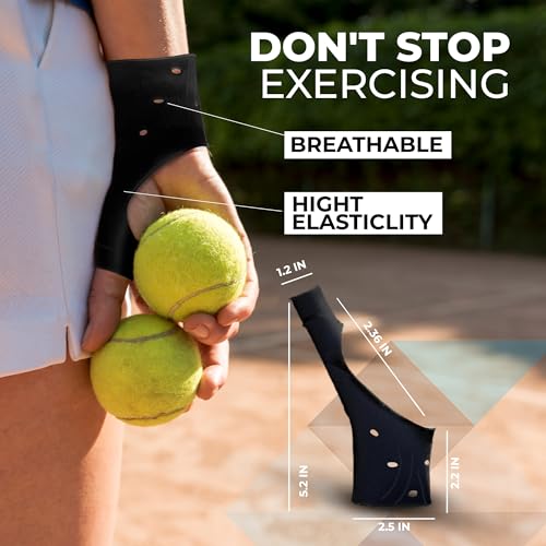 Dropsky Waterproof Wrist Thumb Support With Gel Pad, Thumb Brace for Arthritis Pain and Support-Thumb Wrist Brace, Arthritis & Carpal Tunnel - Left and Right Hand- Lightweight,Therapy Rubber-Latex, 4