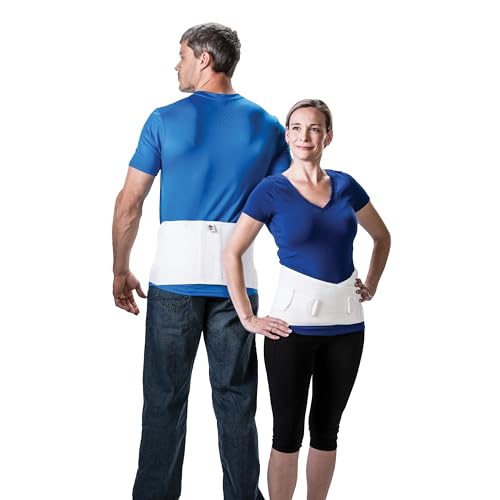 Core Products Corfit LS Lumbar Support Adjustable Back Brace for Pain Relief, Men/Women - White, Small