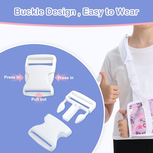 Kids Arm Sling for Broken Arm Torn Rotator Cuff Shoulder Elbow Wrist injury Printed Pediatric Child Toddler Brace Support for Children Girls with Cute Princess (Small)