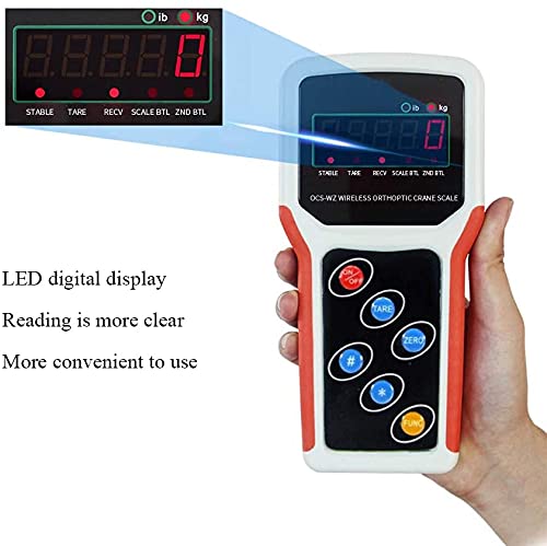 5T Wireless Crane Scale Heavy Duty Digital Hanging Scale 11000lb / 5000kg with Remote Control