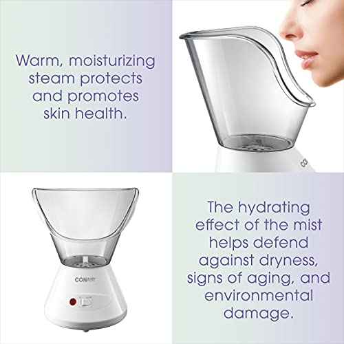 True Glow by Conair Facial Steamer - Face Steamer for Facial Deep Cleaning - Home Facial Spa