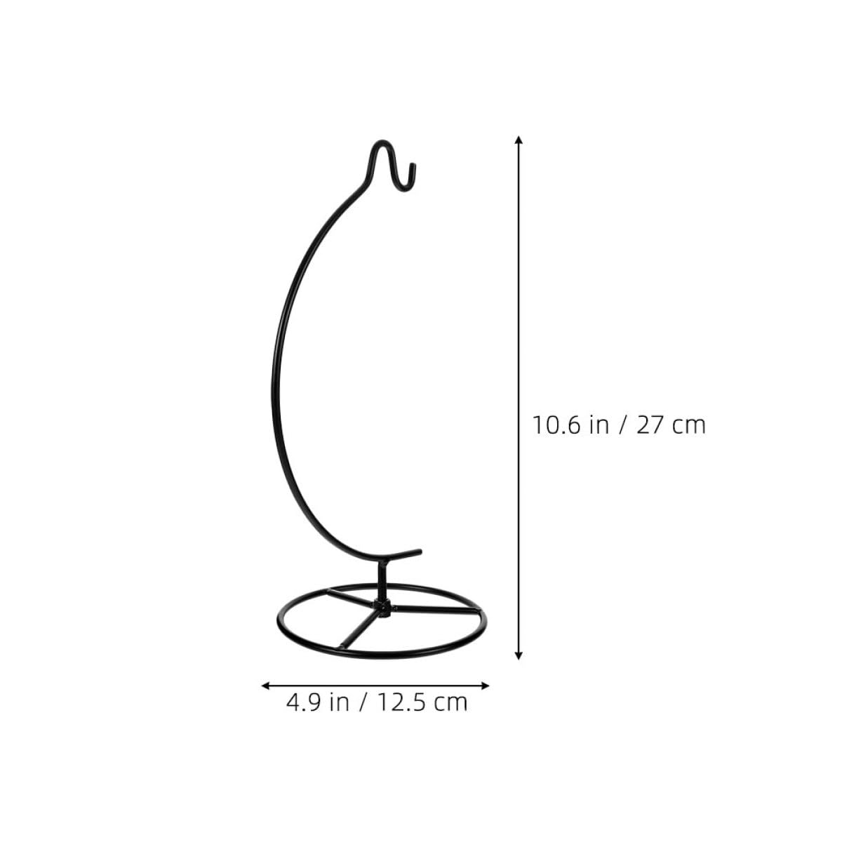 Healvian 2pcs Iron Hanging Stand for Air Plant Terrarium and Glass Globe Display, Moon-shaped Micro Landscape Bottle Hanger for Indoor Home Décor and Wedding Decoration