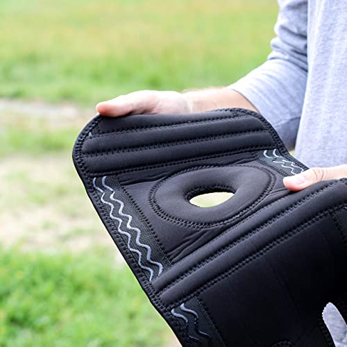 KARM Plus Size Knee Brace for Women & Men Plus Size - Adjustable Copper Knee Support Brace for Meniscus Tear, Arthritis Pain, Compression with Side Stabilizers - Obese People (XL/XXL/3XL)
