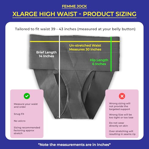 Women’s Pelvic Orthotic Support Belt ― Uterus Girdle for Prolapsed Bladder | Vulvar Varicosities | Postpartum Recovery | Dysfunction Pain Relief - High Waist (Black - X large)