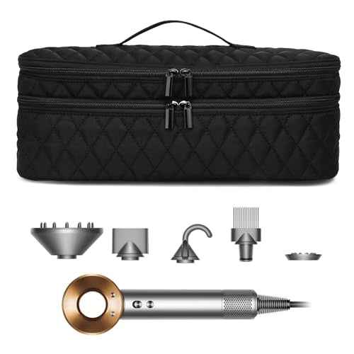 Double-Layer Travel Carrying Case Compatible with Revlon One-Step Hair Dryer Brush/Volumizer/Styler/Shark FlexStyle Attachment Portable Storage Organizer Bag Hair Tools Travel Bag