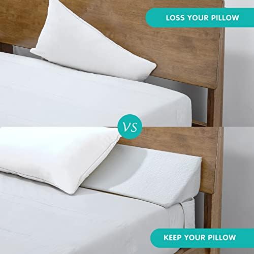SLIGUY King Size Bed Wedge Pillow Headboard Pillow Mattress Wedge Bed Gap Filler Fill The Gap (0-7") Between Your Headboard and Mattress for Sleeping Backrest Pillow（White 76"x10"x6"）