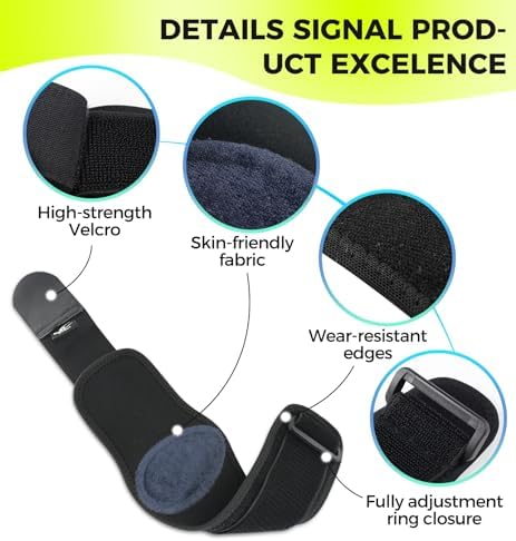 HiRui Tennis Elbow Brace for Forearm Tension Relief, Elbow Support Arm Straps Compression Pad for Men Women, Pressure Bands for Tendonitis Strains Weightlifting Golfer Baseball (Black-2 Pack)