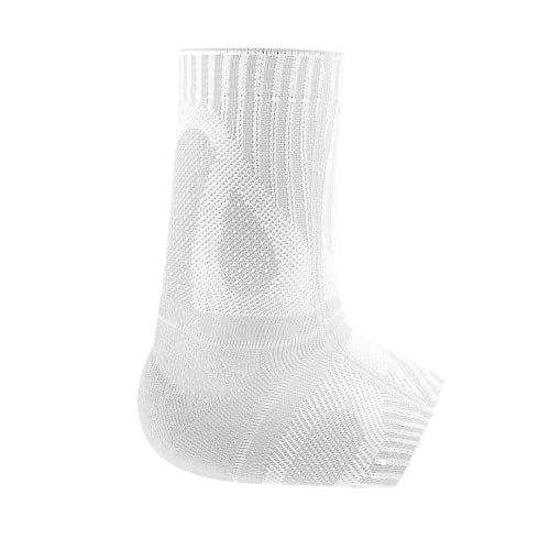 Bauerfeind Sports Achilles Support - Relieves the achilles tendon while running, jumping, and moving - All White, Medium