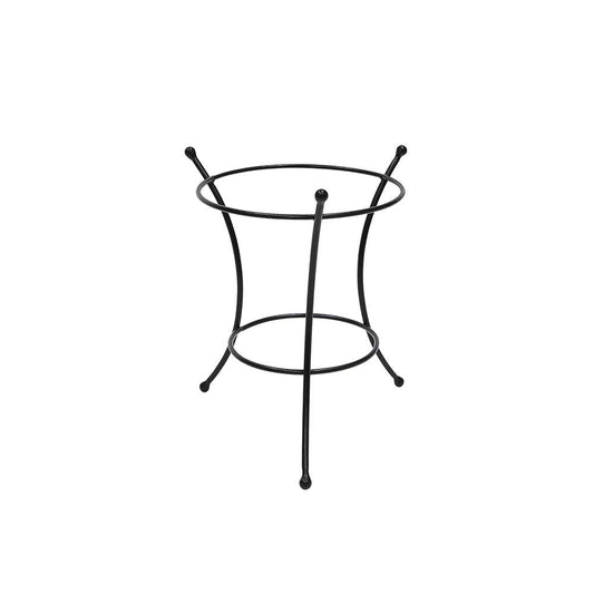Achla Designs GBS-21 Multi-Use, Large Wrought Iron Metal Plant birdbath Bowl Stand Flowerpot Holder, Black, 10 Inch
