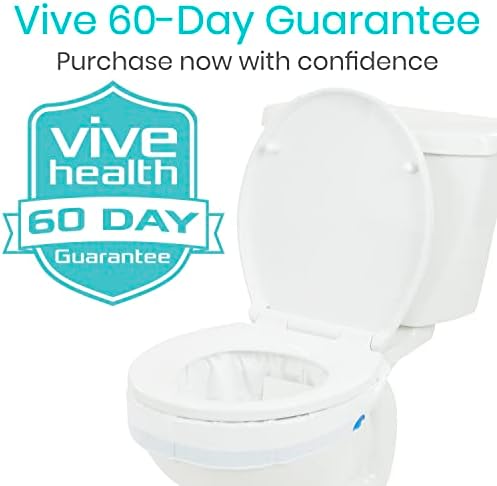 Vive Toilet and Commode Liners with Super Absorbent Pads (48 Pack) - Camping Emergency Toilet Seat Bags - Disposable & Portable Waste Liners for Adults - Hurricane Preparedness Items Supplies Kit