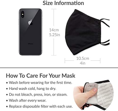 WEDDINGSTAR 3-Ply Adult Washable Cloth Face Mask Reusable and Adjustable with Filter Pocket - Gentleman Robots