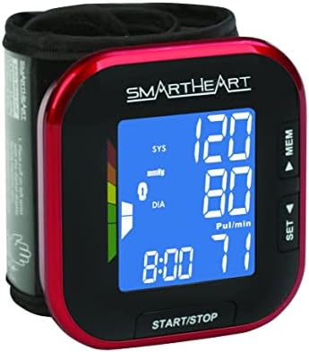 Smartheart Adult Cuff Wrist Digital Blood Pressure Monitor Black Device 1 Each