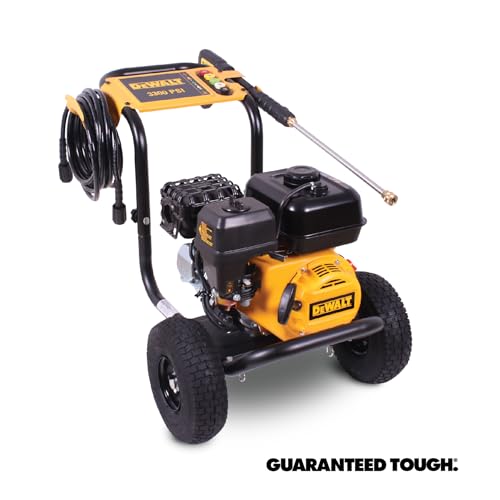 DeWalt 3300 PSI Gas Pressure Washer, 5 Nozzles, Spray Gun, Wand, 25-ft. Hose, DXPW3300-S, 49-State