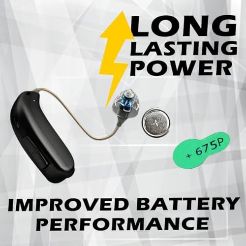 Mercury Free (0% Hg) Extra High Power Cochlear Implant BTE Speech Processor Batteries Zinc Air 1.4V Size 675P, 675CI, Implant Plus (300 Batteries)
