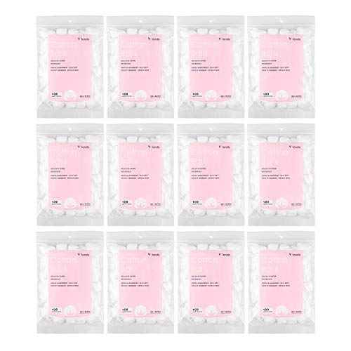 Hedume 1200 Count Cotton Balls, Pure Cotton, Fragrance & Chlorine-Free, Organic Cotton Balls (12 Pack ¡¿ 100 Count)
