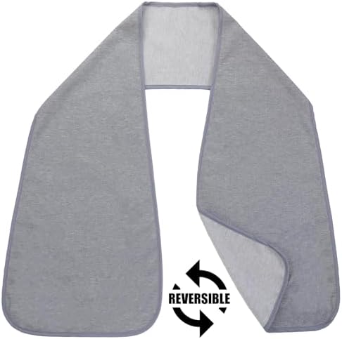 6 Pcs Adult Bibs Scarf for Eating Dignity Dining Protectors Scarf Bibs for Elderly Senior Citizens Washable(Gray)