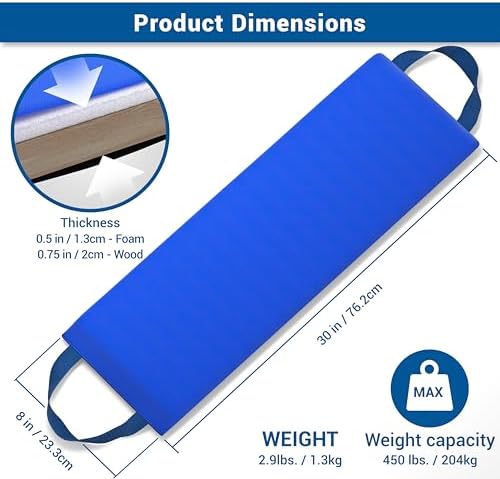 Skil-Care Transfer Board and Slide Board, 30"L x 8"W, 2 Reinforced Handles, Padded Slide Board for Transferring, Easy Move Assist for Senior & Disabled, 450LB Weight Capacity, 708170