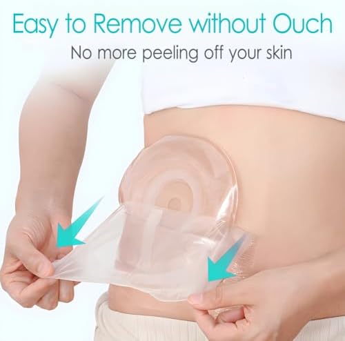 6" x 8" Ostomy Shower Cover [Pack of 50], Ostomy Bag Shower Protector Stoma Shower Guard Colostomy Shower Shields Waterproof Bandage for Women Men Showering