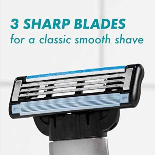 Gillette Mach3 Razor Blades for Men, 3-Blade Razor Refills, 15 Count