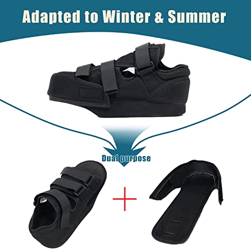 GHORTHOUD Forefoot Off-Loading Post Op Shoe Closed Toe Medical Walking Boot for Broken Toe Orthopedic Foot Brace for Post Bunion Hammertoe Surgery Brace (L)