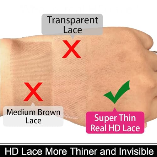 HD Lace Closure Brazilian Straight Closure 4x4 Lace Closure Human Hair 150% Density Unprocessed Virgin Human Hair Free Part Closure Natural Hair Color Black 22 Inch