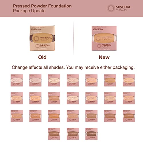 Mineral Fusion Pressed Powder Foundation, Warm 1-0.32oz ea (Pack of 2)