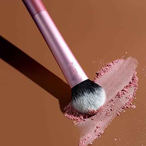 Real Techniques Tapered Cheek Brush, RT 449 Fluffy Blending Brush for Powder Blush & Highlighter, UltraPlush Synthetic Bristles, Vegan & Cruelty-Free Makeup Brush, 1 Count