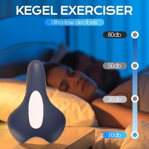 Pelvic Floor Trainer for Women, Pelvic Floor Muscle Trainer, Cushion Type Kegel Trainer, Pelvic Floor Exercise for Women and Men, Intelligent Remote Control Exerciser (Blue)